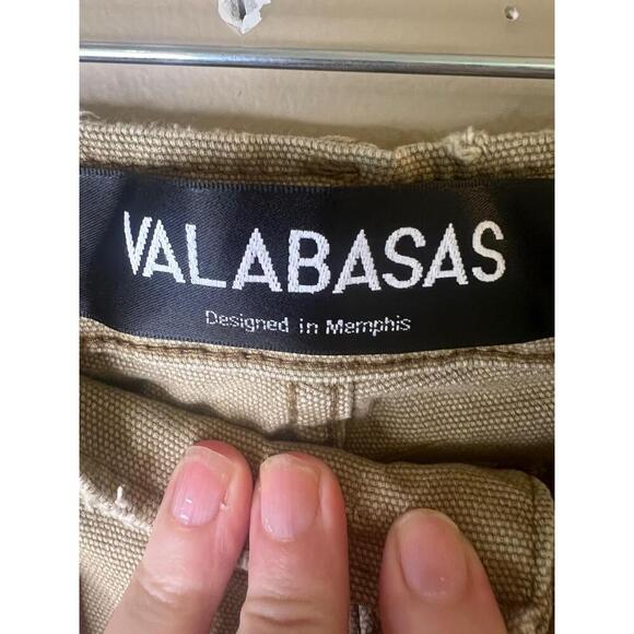 NWT VALABASAS Jeans Mens Size 29 Beige Patchwork Stacked Distressed Slim Fit - Picture 8 of 13